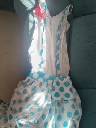 Traje Flamenca Lunares Azul Talla 44
