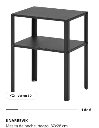 2 Mesitas de Noche Ikea Negras