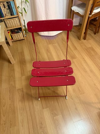 2 sillas plegables Ikea SUNDSÖ exterior roja
