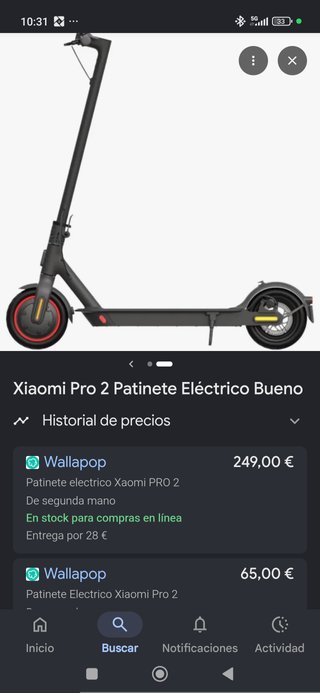 Patinete Eléctrico Xiaomi Casi Nuevo + Cargador