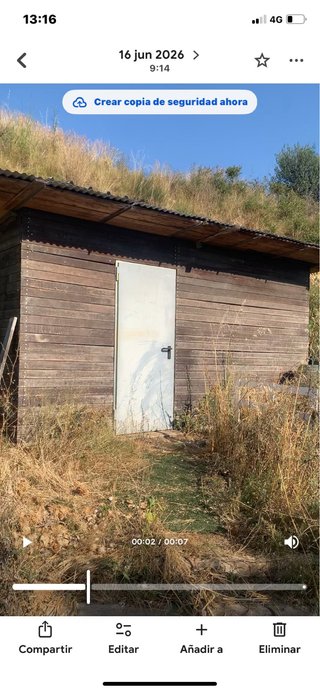 Caseta de jardín madera y metal
