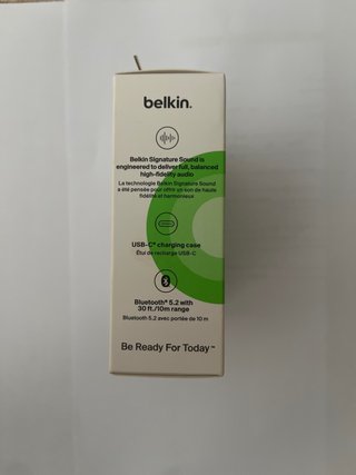 Belkin SoundForm Bolt True Wireless Earbuds Blanc