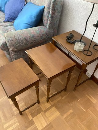 Conjunto mesas nido madera