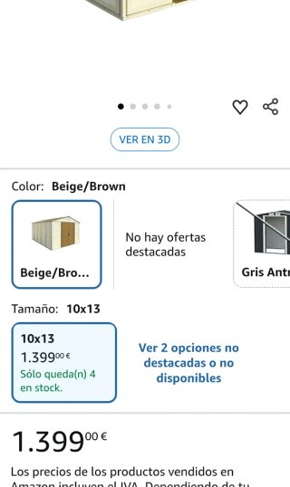 Caseta de jardín 10.5 x 13 Duramax