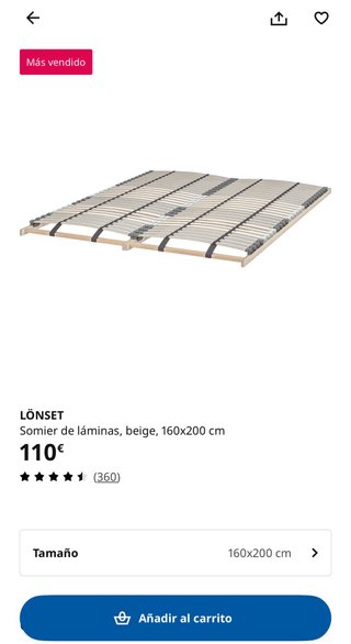 Cama IKEA Brimnes 160x200 y mesitas de noche