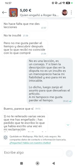 ACLARACIÓN DE MI ÚLTIMA VALORACIÓN INJUSTA