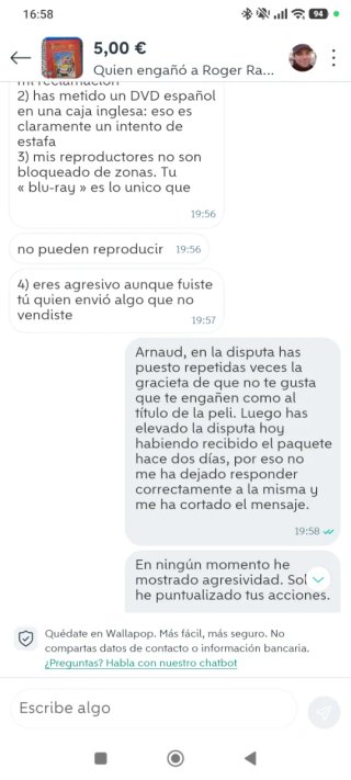 ACLARACIÓN DE MI ÚLTIMA VALORACIÓN INJUSTA