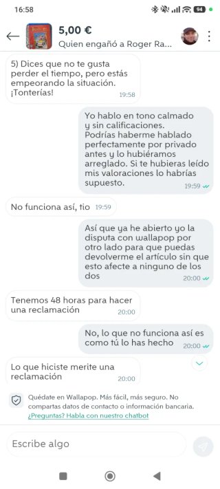 ACLARACIÓN DE MI ÚLTIMA VALORACIÓN INJUSTA