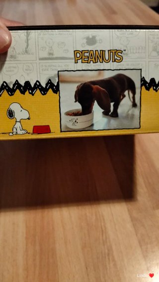 Ciotola Peanuts Snoopy Cuore Ceramica