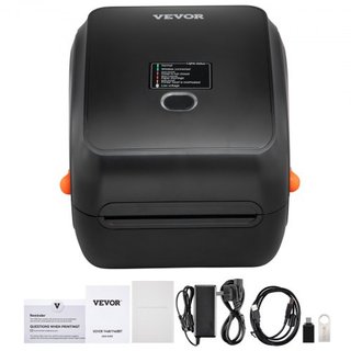 Impresora de Etiquetas Térmicas, 300DPI para Paquetes de Envío de 4x6, Bluetooth Inalámbrico y Reconocimiento Automático de Etiquetas, Compatible con Windows/MacOS/Linux/Android/IOS, Compatible co...