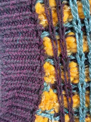 Chaleco Zara Talla M Cuadros Morado y Amarillo