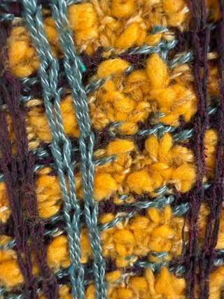 Chaleco Zara Talla M Cuadros Morado y Amarillo