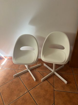 Sillas de escritorio infantiles blancas