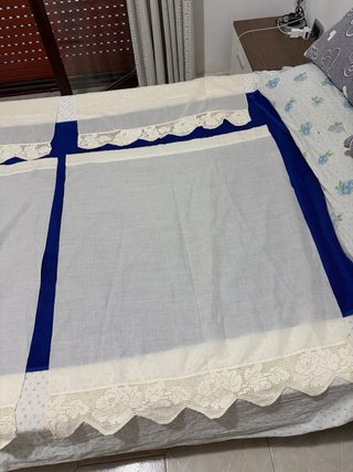 Coppia di Tende vintage pizzo bianco
