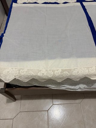 Coppia di Tende vintage pizzo bianco