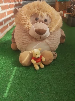 Peluche León y Winnie the Pooh