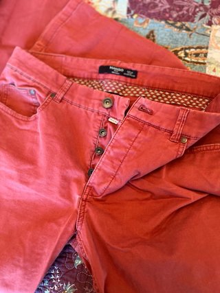 Pantalones Mango Talla M/38-40 Rojo