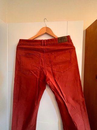 Pantalones Mango Talla M/38-40 Rojo