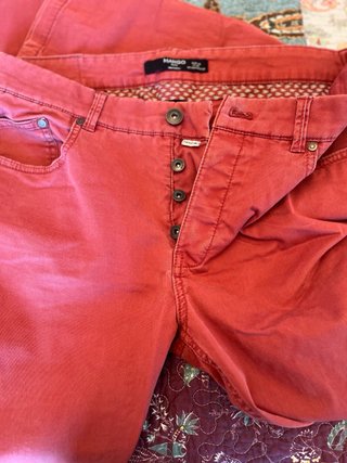 Pantalones Mango Talla M/38-40 Rojo