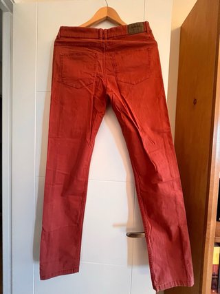 Pantalones Mango Talla M/38-40 Rojo