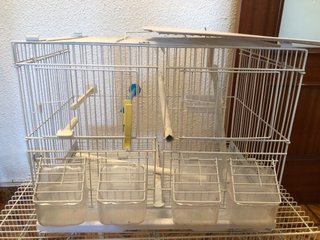 Jaula para pájaros con accesorios