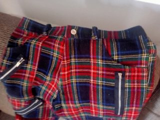 Pantalón cuadros escoceses punk cremalleras