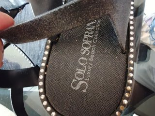 Sandali neri Solo Soprani con strass