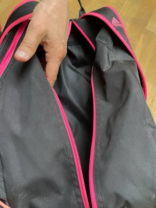 Bolsa de pádel Adidas negra y rosa