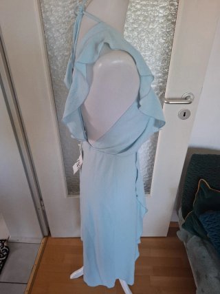 Vestido Zara azul volantes