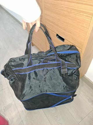 Bolso Maleta Grande con Ruedas Negro Azul