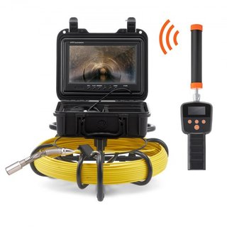 Cámara de Inspección de Tuberías con Sonde de 512hz 22.9 cm Pantalla 720p 50.3m