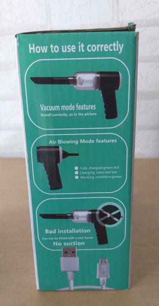 Aspirador mano función soplido USB 1200 mAh