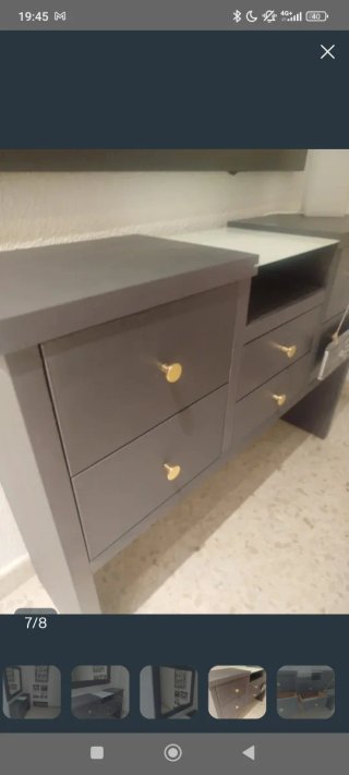 Mueble recibidor + espejo + 6 cuadros NY