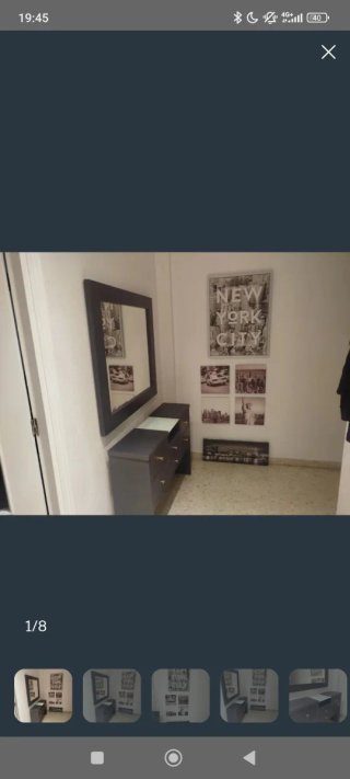 Mueble recibidor + espejo + 6 cuadros NY