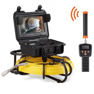 Cámara de Inspección de Tuberías con Cámara de Alcantarillado con Sonde de 512hz 22.9 cm Pantalla 720p 91.4m