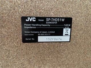 Home Cinema JVC 5.1 Negro 140W