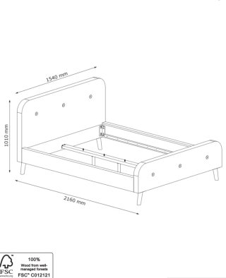 Estructura cama tapizada