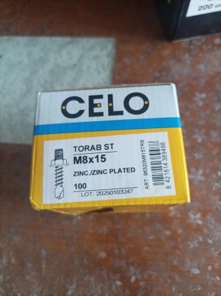 Tornillo Celo Torab ST M8x15 Zincado
