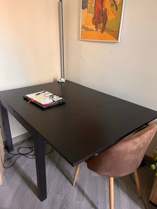 Mesa extensible negra Ikea