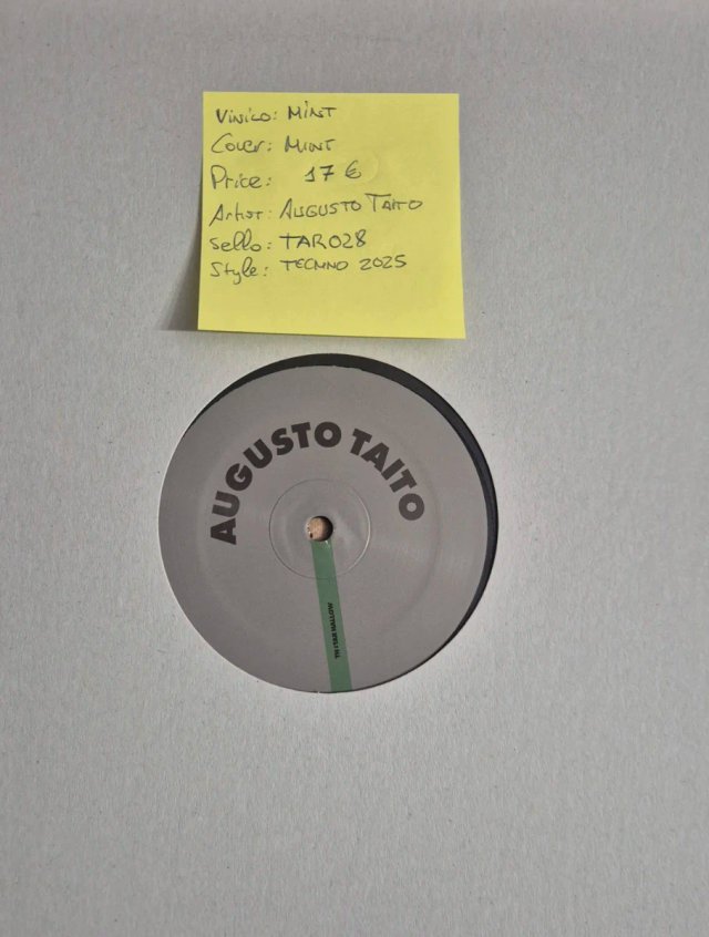 Augusto Taito - TAR028 Vinilo Techno