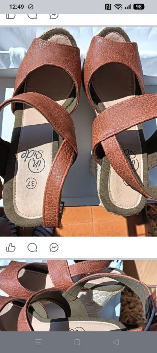 Sandalias cuña Inside mujer talla 37 nuevas