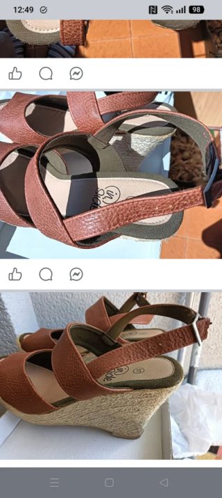 Sandalias cuña Inside mujer talla 37 nuevas