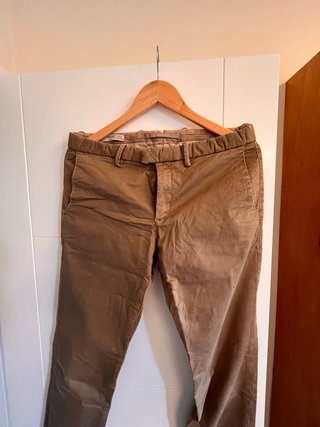 Pantalones Mango Hombre Talla L Beige
