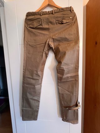 Pantalones Mango Hombre Talla L Beige