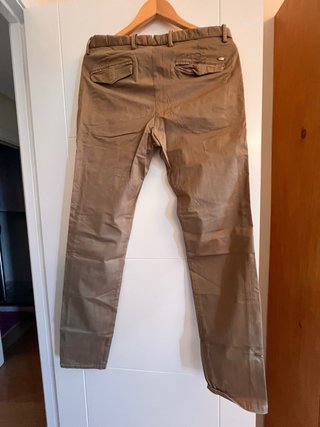 Pantalones Mango Hombre Talla L Beige