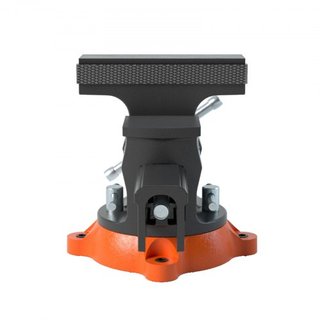 Torno de Banco, Ancho de Mordaza de 16.5 cm, Apertura Adelante de 16.5 cm y Apertura Inversa de 23.6 cm, Base de Bloqueo Giratoria de 360 Grados, Banco de Trabajo Multipropósito con Yunque, Hierro...