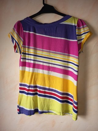 Camisa de rayas multicolor