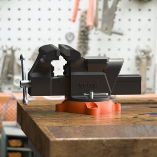 Morsa de Banco Ancho de Mandíbulas 15.2 cm Apertura de Mandíbulas 15 cm con Yunque Base de Bloqueo Giratoria 360° 60,000 PSI a Prueba de Óxido Hierro Dúctil Pesado para Afilado, Rectificado, Corte...