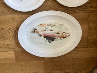 Vajilla vintage Pontesa Peces de Río. Platos