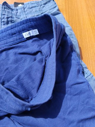 Pantalones cortos niño azules